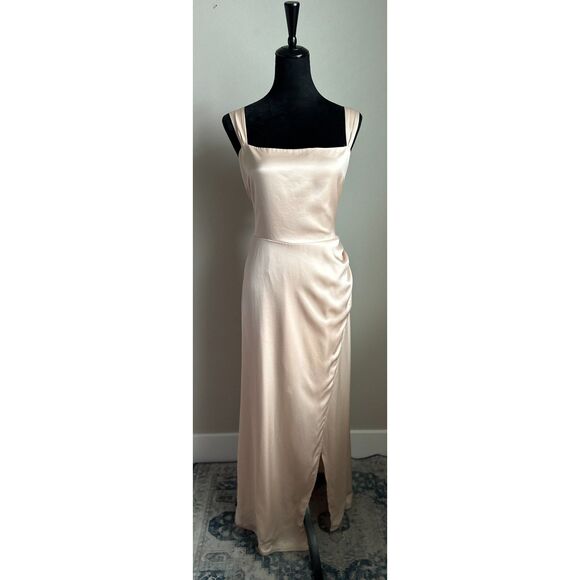 REFORMATION Women's Isolene Satin Grand Cru Sleeveless Maxi Dress ES Size 10 - Picture 3 of 9
